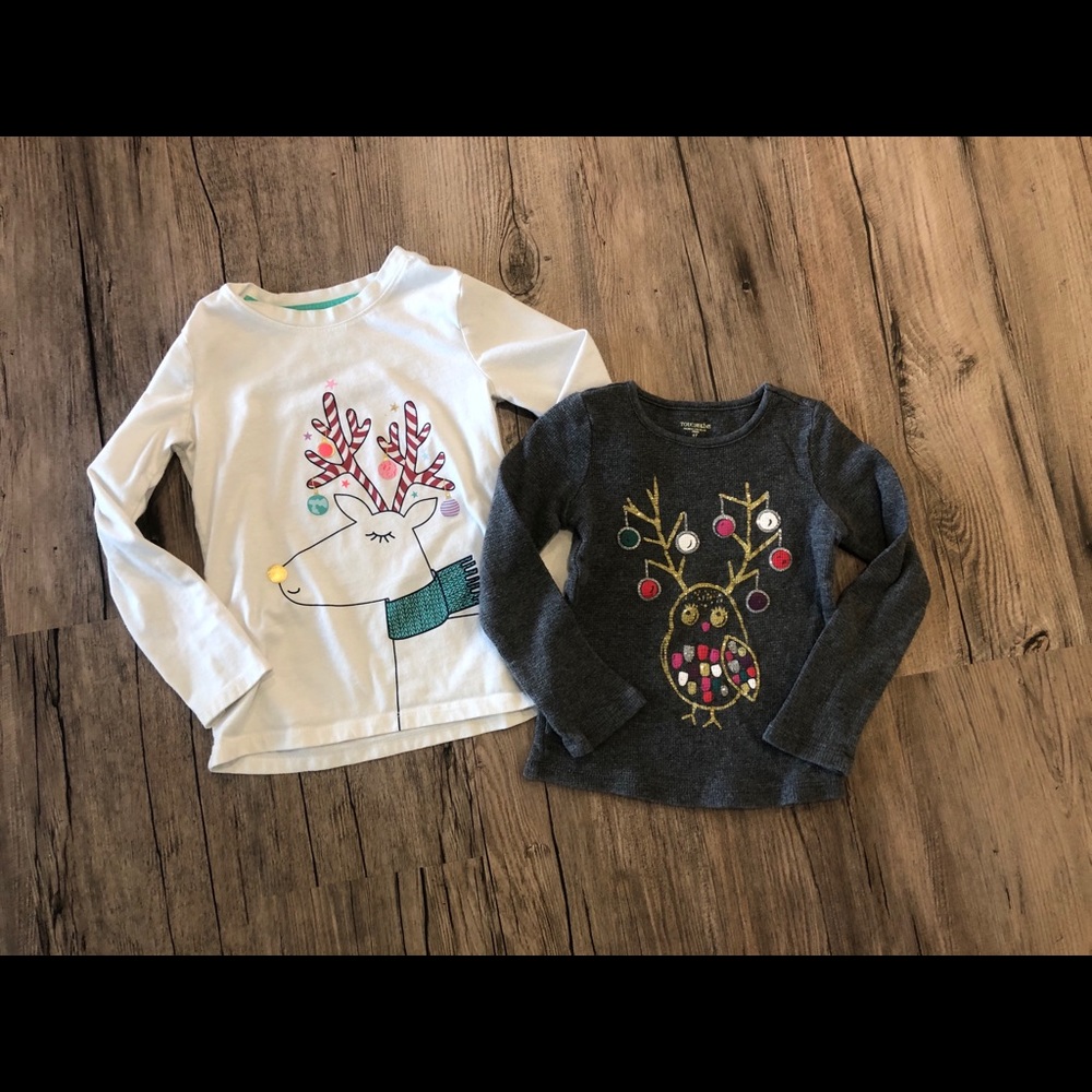 Girls Holiday shirts size 4T and XS (4-5)